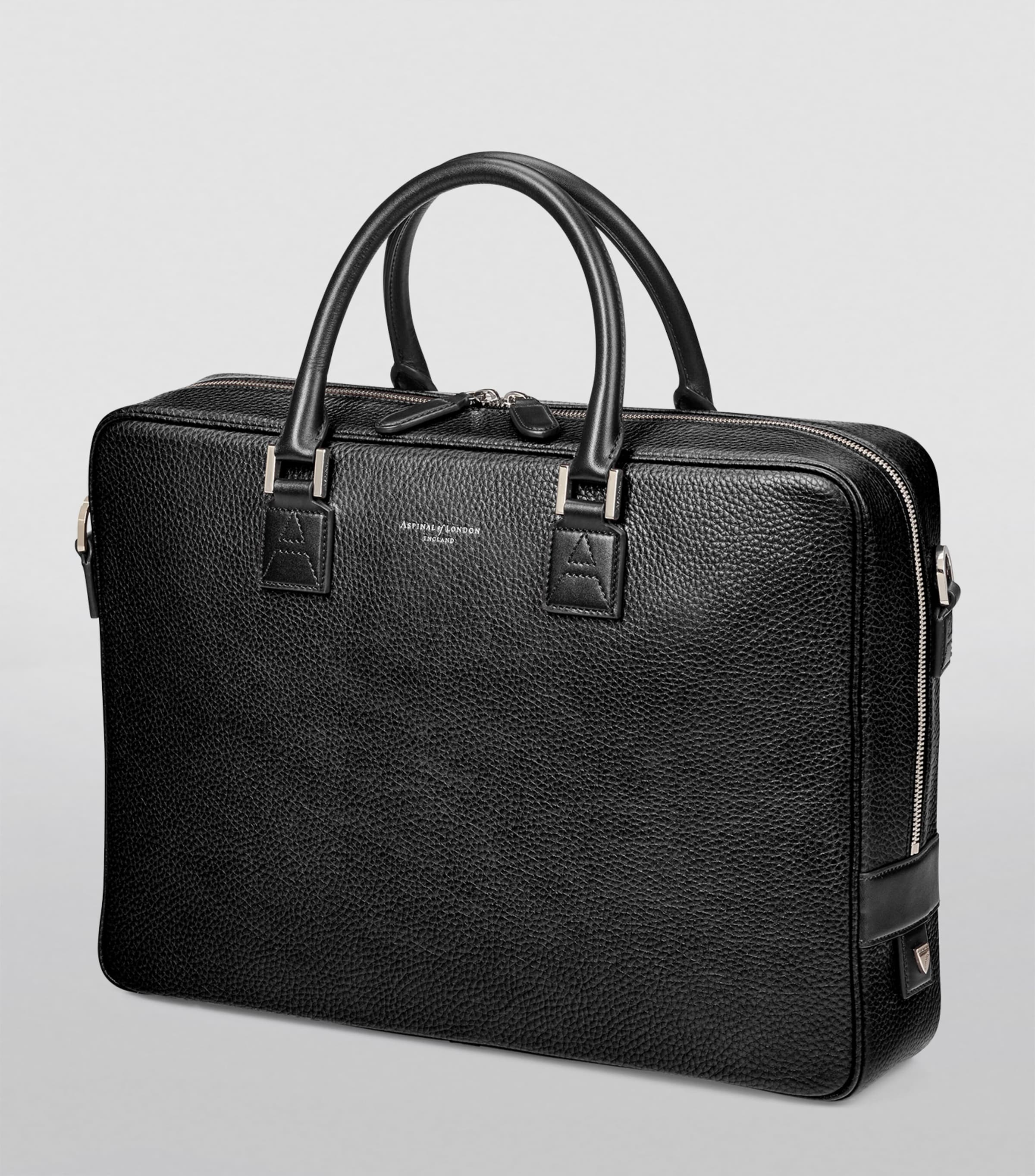 Aspinal of London Mount Street Leather Briefcase Bag (British brand)
