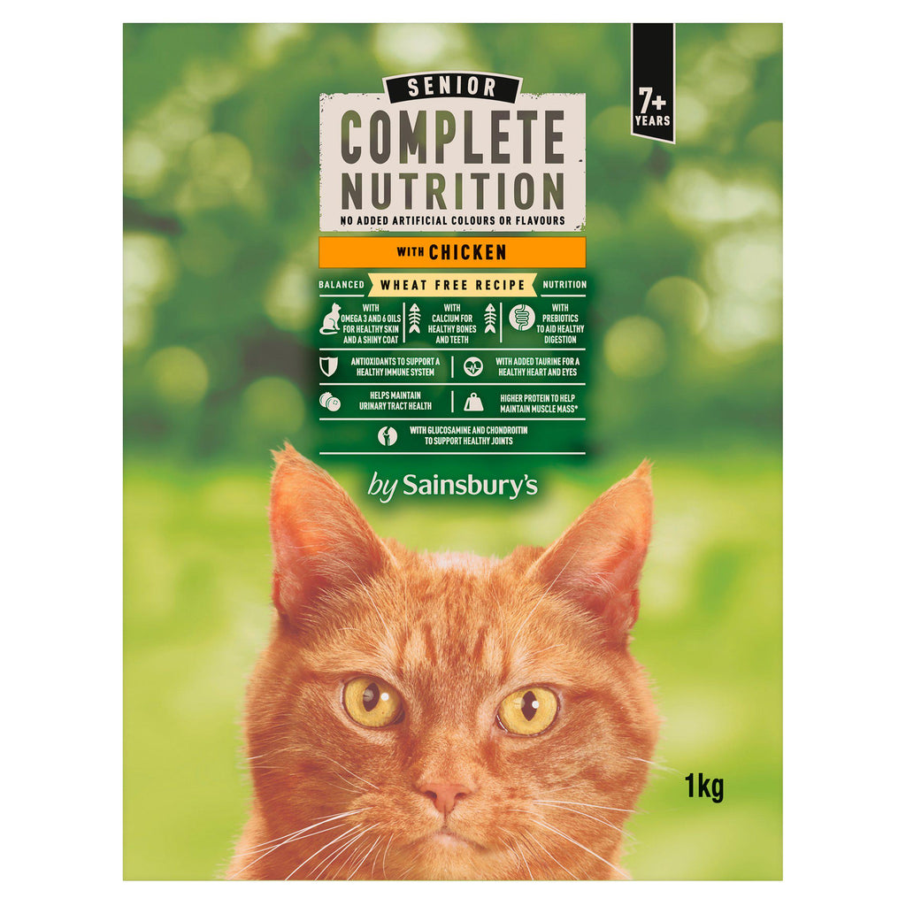 Sainsbury's Complete Nutrition 7+ Senior Cat Food with Chicken 1kg