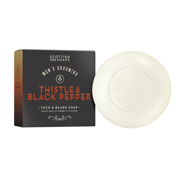 Scottish Fine Soaps Thistle & Black Pepper face and beard soap 100g - British product