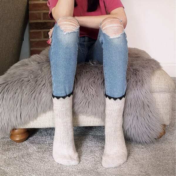 Sock Snob ladies boot socks alpaca wool blend UK 4-8 (British brand)