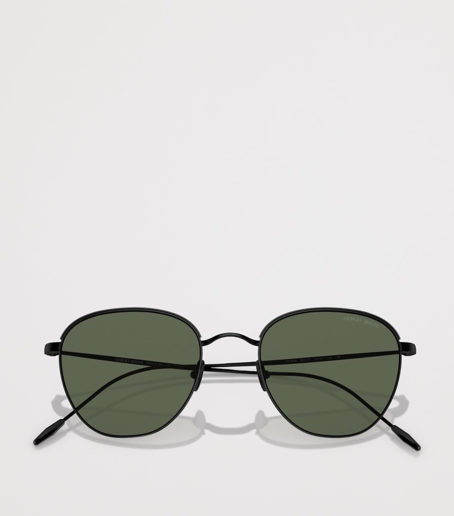 Giorgio Armani rounded square sunglasses metal frame, UK version