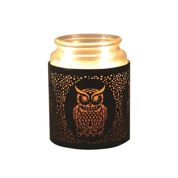 Aroma tealight holder and wax melt burner Black Owl, UK version