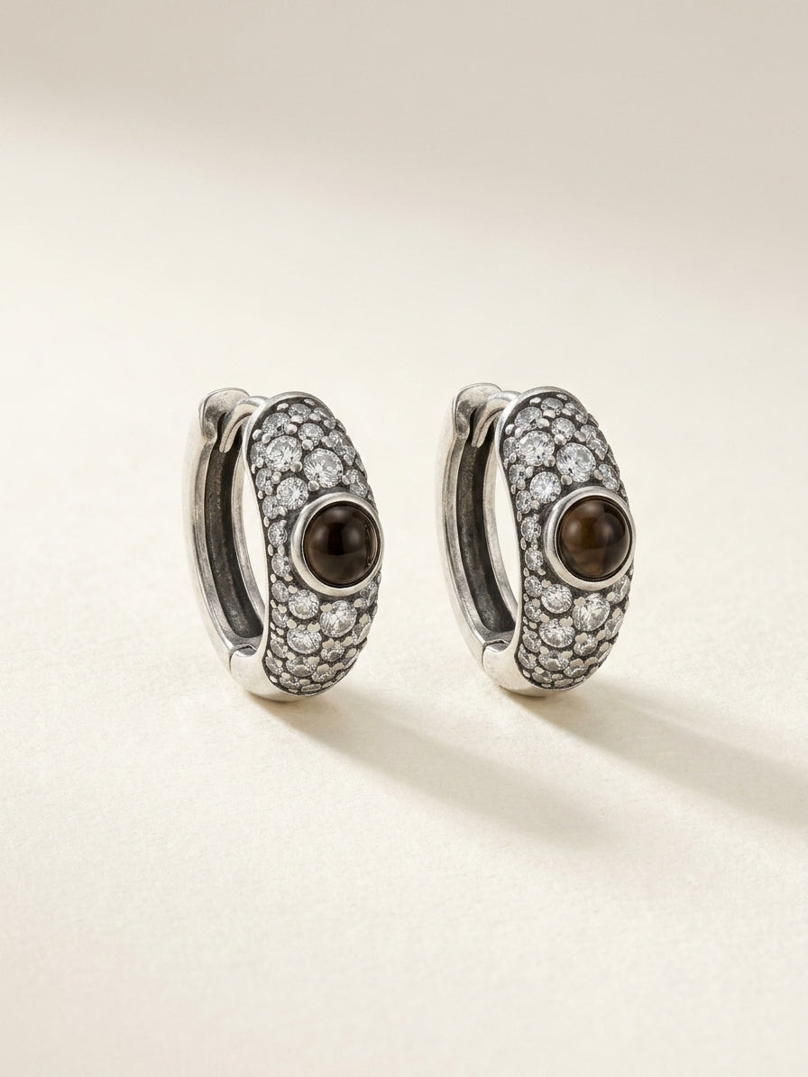 Cartier Panthère earrings 18ct white gold - British product