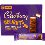 Cadbury Delights Orange Caramel Chocolate Nougat Bar Pack x5 110g GOODS Sainsburys   