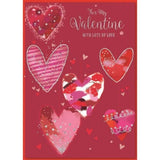 Simon Elvin Hearts Valentine Card (Pack of 6) GOODS Superdrug   