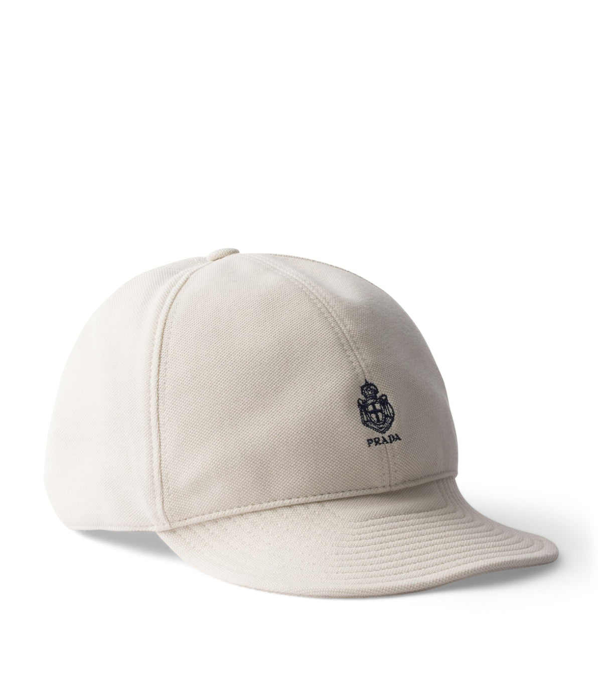 Prada cotton piqué baseball cap with crest logo - (British brand)