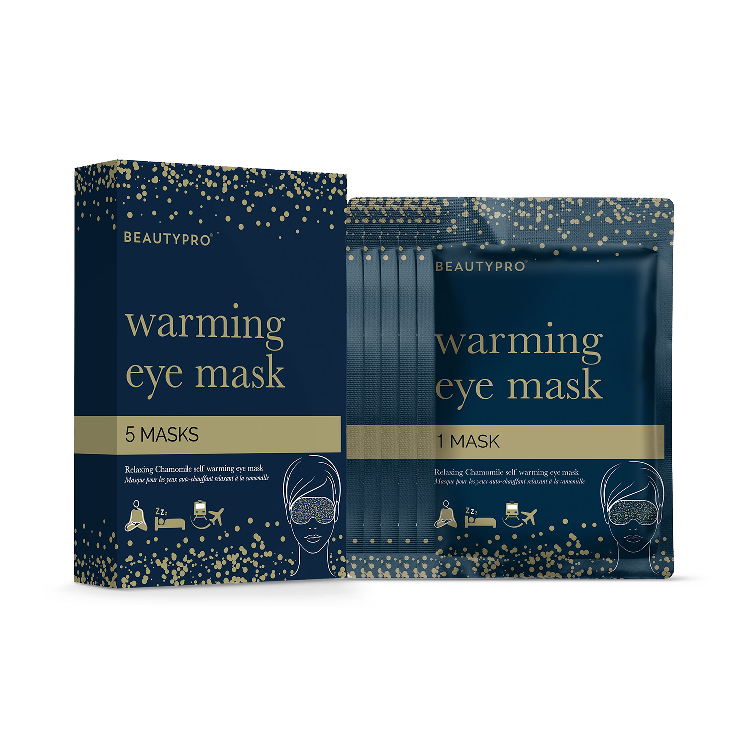 Beautypro warming eye mask chamomile box of 5 (British brand)