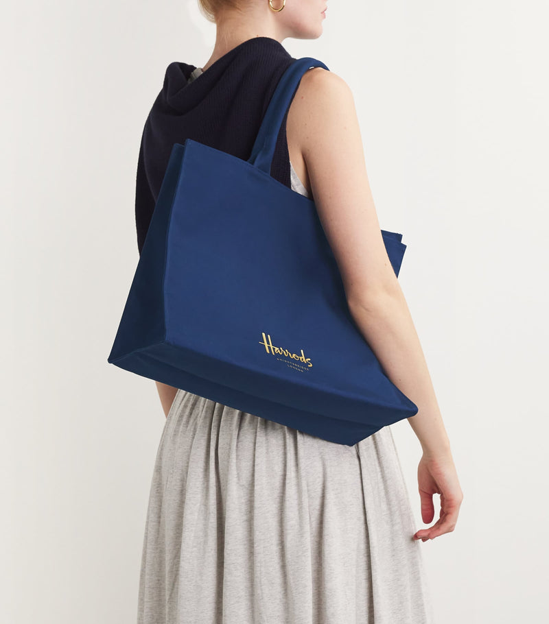 Harrods Large Cotton Logo Tote Bag, UK version