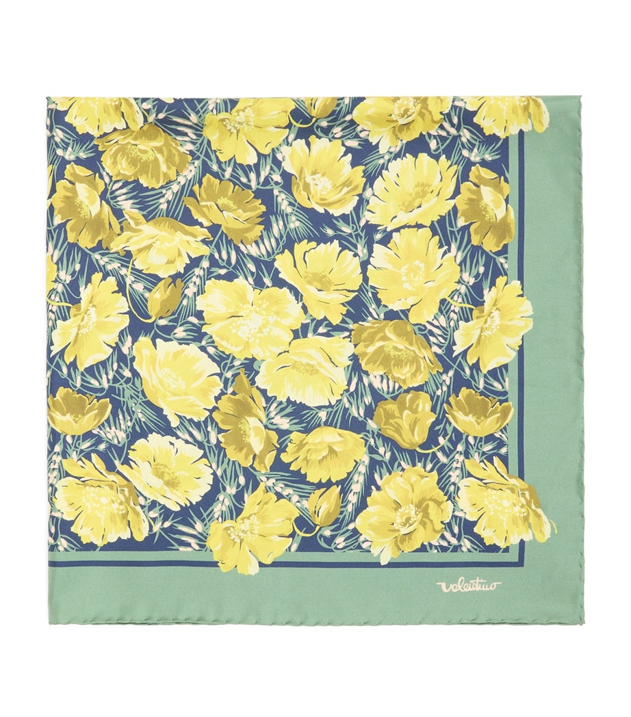 Valentino Garavani silk floral scarf 90cm, imported from the UK