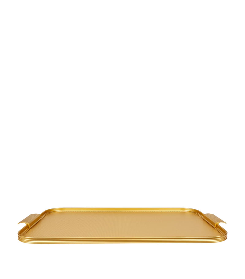 Kaymet anodised aluminium ribbed serving tray 51cm, UK version