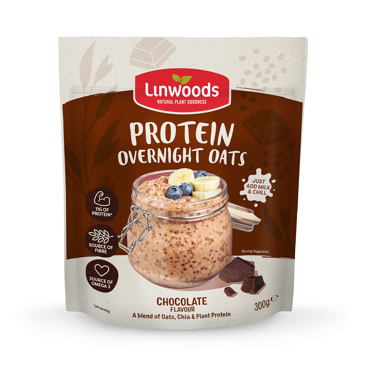 Linwoods chocolate protein overnight oats 300g (British brand)