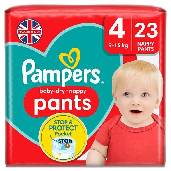 Pampers Baby-Dry Nappy Pants Size 4 Nappies Carry Pack x23 GOODS Superdrug   