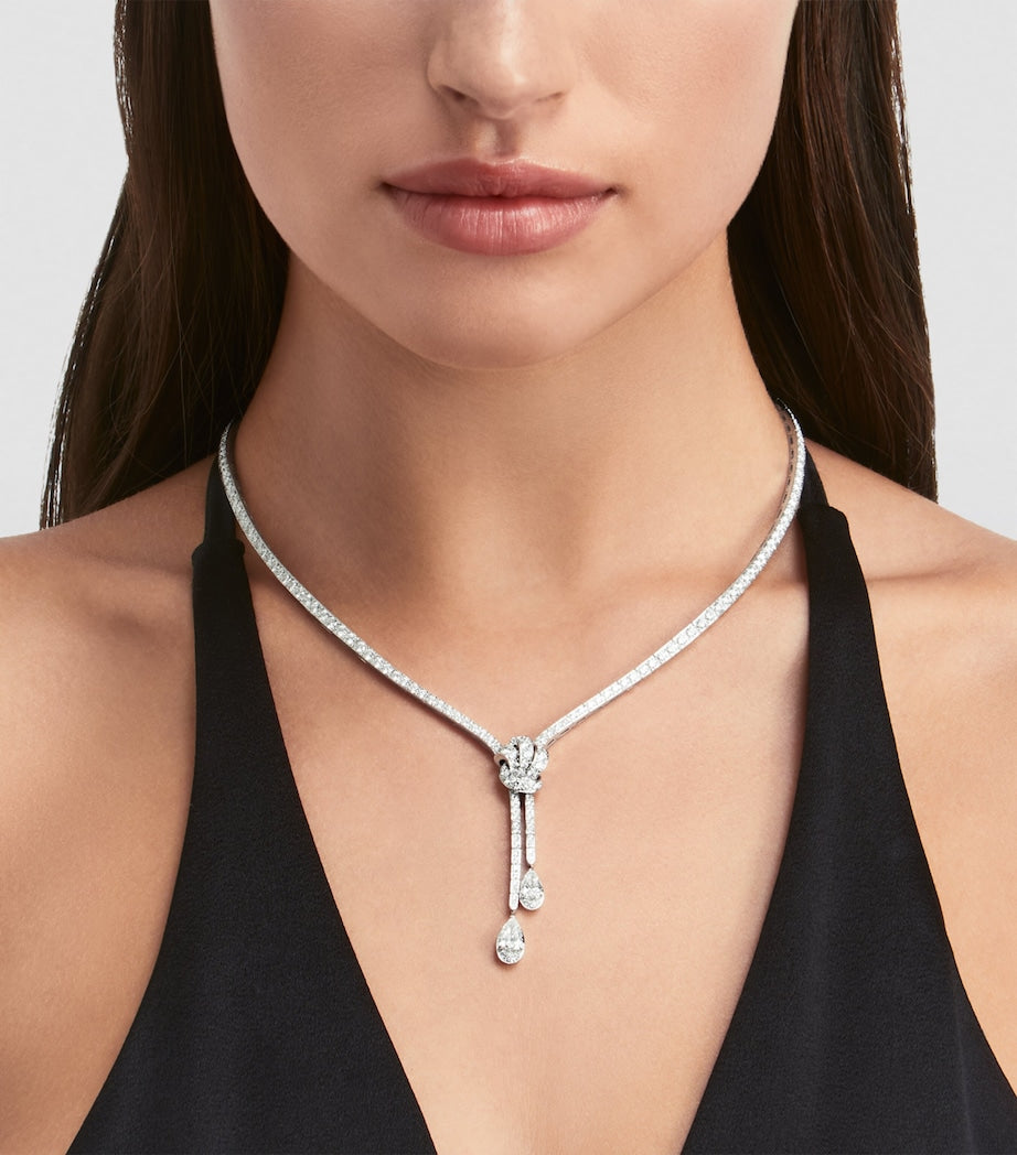 Graff Tilda's Bow pendant necklace, imported from the UK