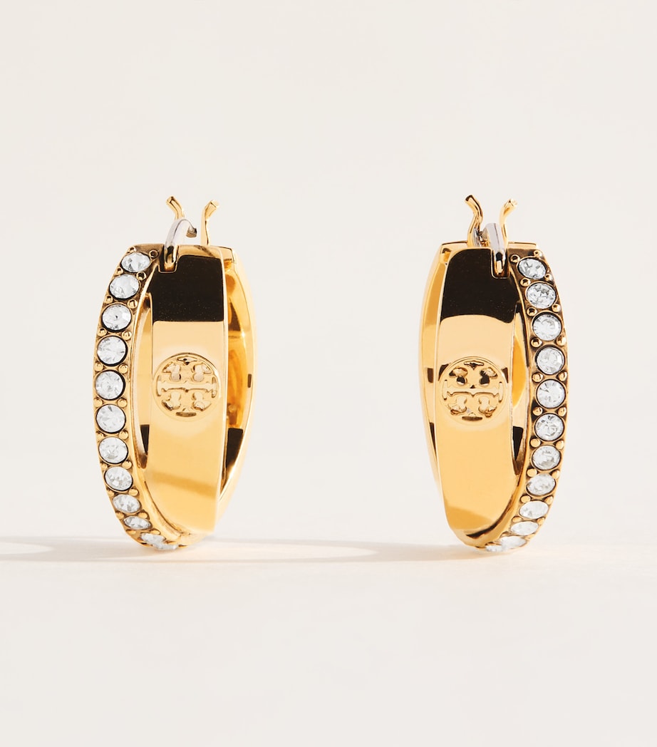 Tory Burch double hoop earrings gold-tone stainless steel, UK version