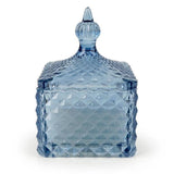 Candlelight embossed candle jar Tianshui Blue, UK version