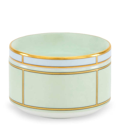 Harrods GINORI 1735 Porcelain Colonna Diva Verde Lidded Sugar Pot 10cm- Buy online at McGrocer