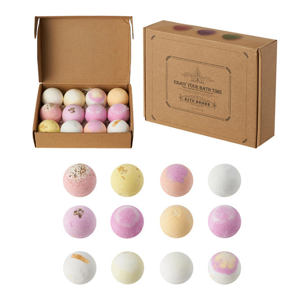 Livingandhome mixed fragrance bath bombs 12 pack, imported from the UK