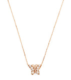 Suzanne Kalan rose gold diamond butterfly necklace adjustable chain - British product