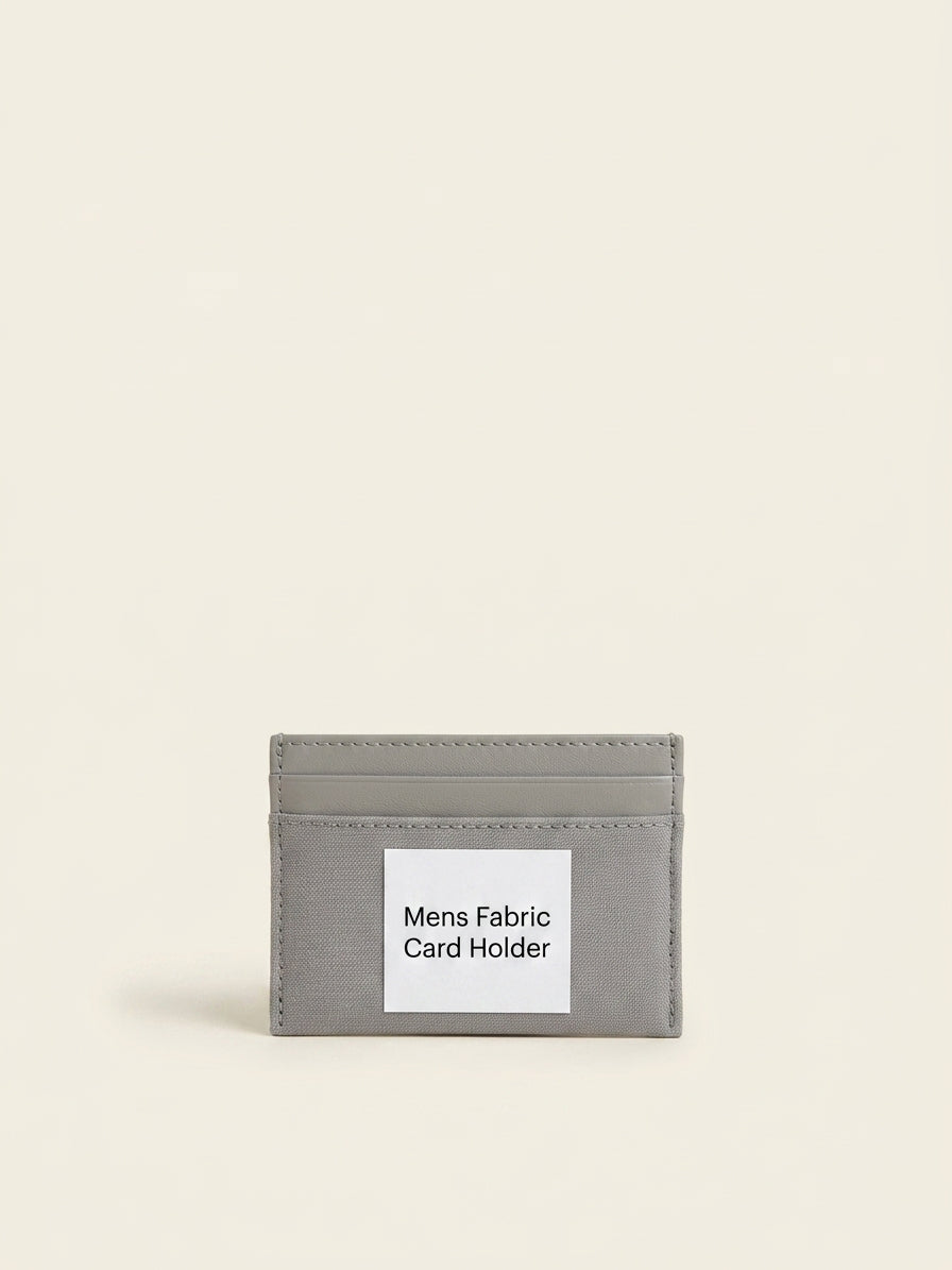 Burberry checked woven card holder with leather trim - British product