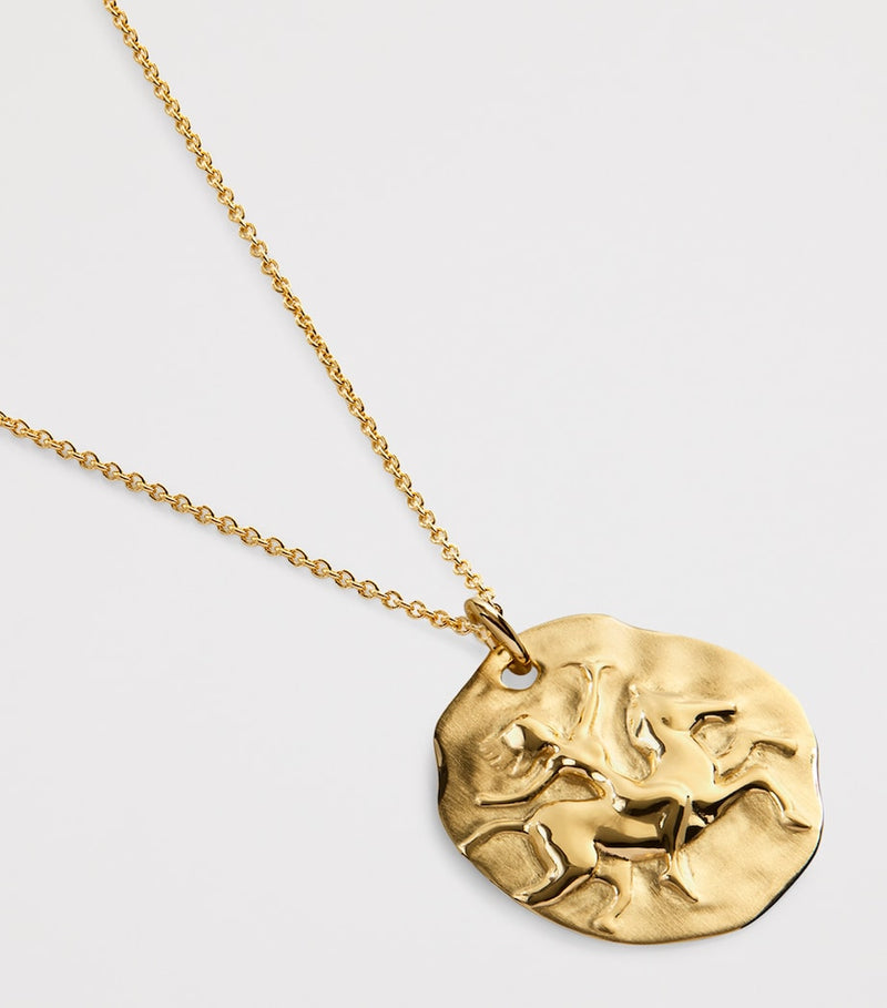 Monica Vinader gold vermeil Sagittarius necklace, UK version