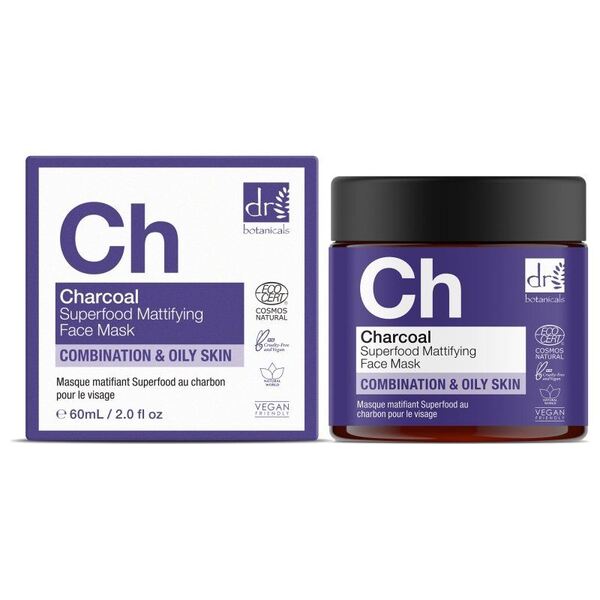 Dr Botanicals charcoal anti-ageing face mask 60ml, UK version