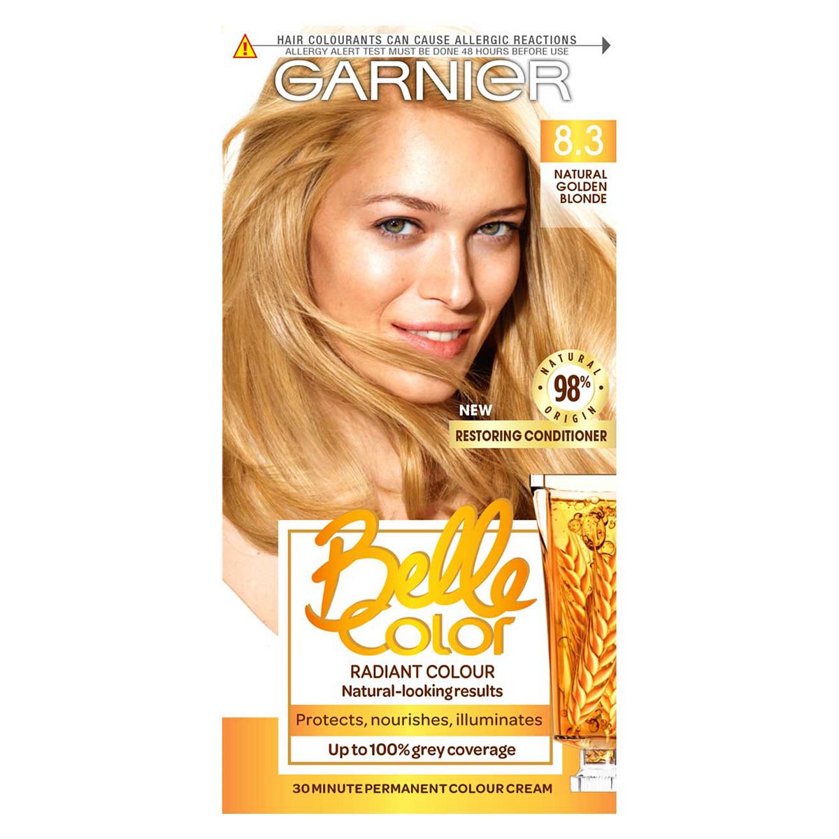 Garnier Belle Color 8.3 Natural Golden Blonde Permanent Hair Dye GOODS Boots   