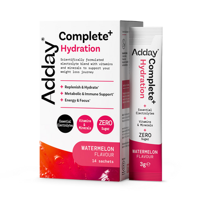 Holland & Barrett Adday Complete+ Hydration Watermelon Electrolyte Drink Sachets 14 x 3g- Buy online at McGrocer