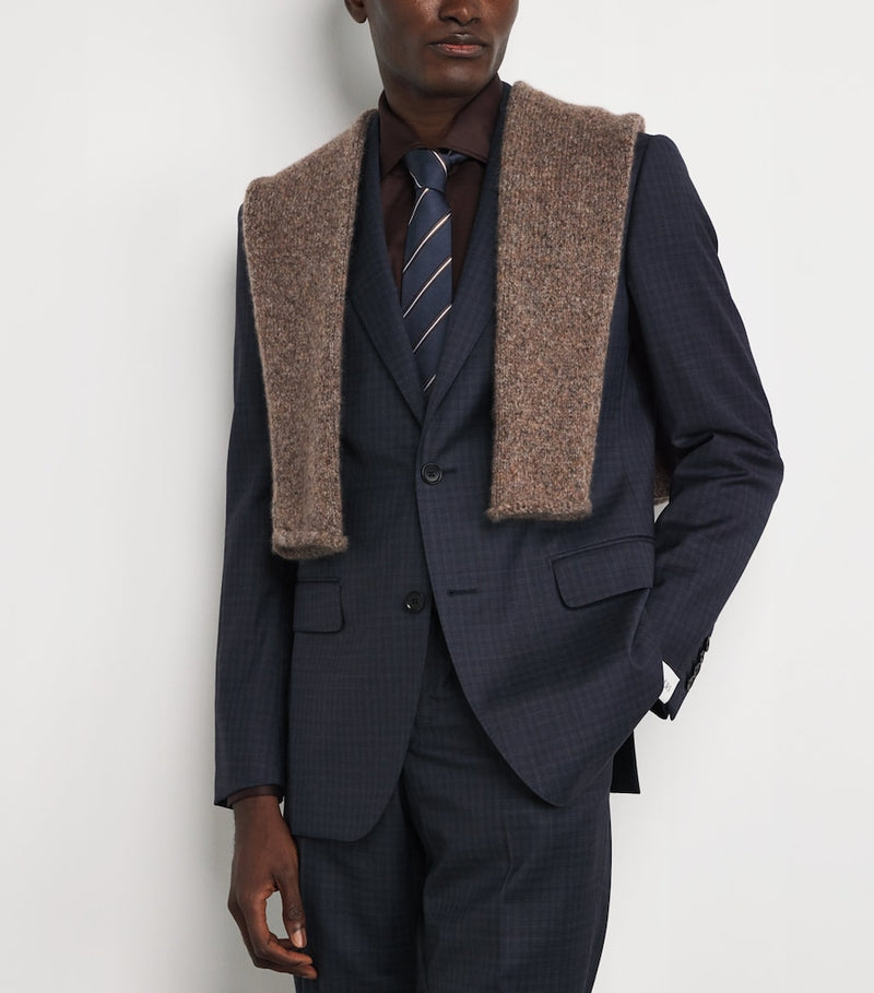 Giorgio Armani silk jacquard stripe tie, imported from the UK