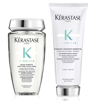 Kérastase Symbiose Shampoo and Conditioner Duo, Moisturising Anti-Dandruff Routine For Dry, Sensitive Scalp