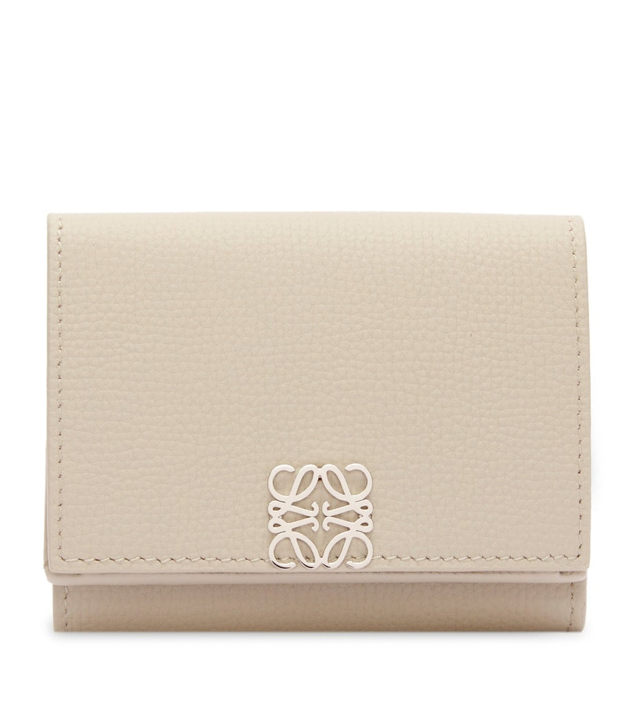 LOEWE trifold leather wallet with Anagram buckle (British brand)