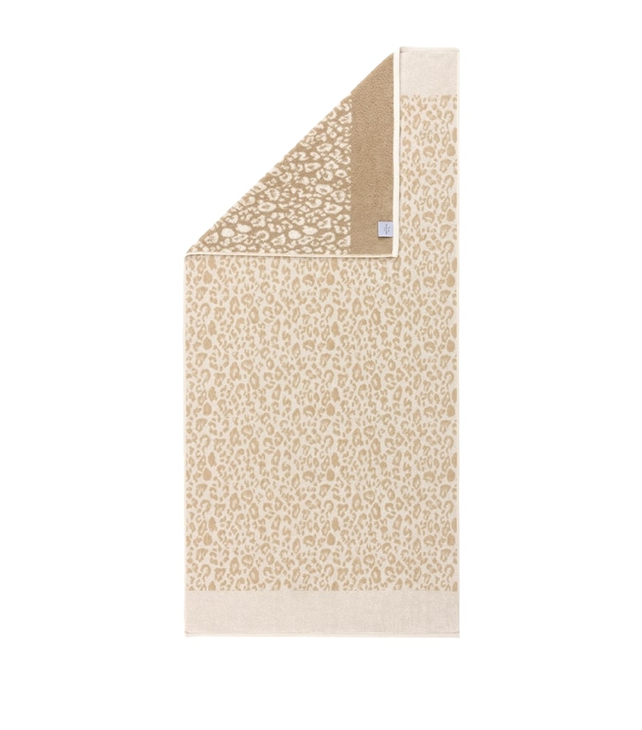 Yves Delorme Leopard bath sheet 150cm x 90cm (British brand)