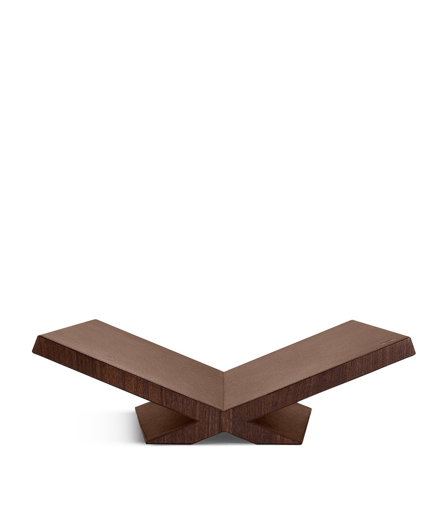 Assouline Culture bookstand walnut leather (British brand)