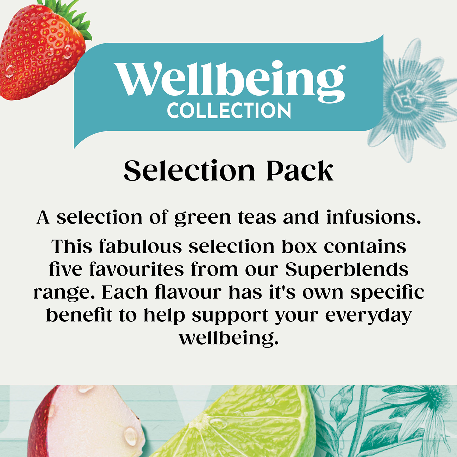 Twinings SuperBlends Wellbeing Collection teabags 20 pack (British brand)