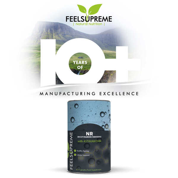 Feel Supreme supplement NR & Astaxanthin 60 capsules, imported from the UK