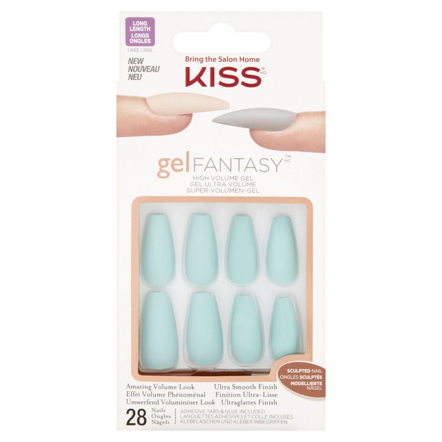 Kiss Gel Fantasy 20 High Volume Gel Nails Sculpted