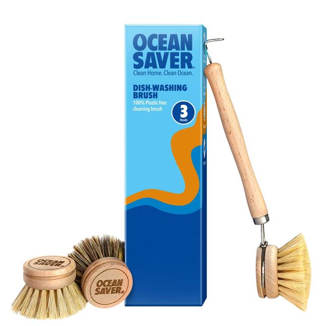 OceanSaver Wooden Dishwashing Brush & replacement heads General Household M&S   