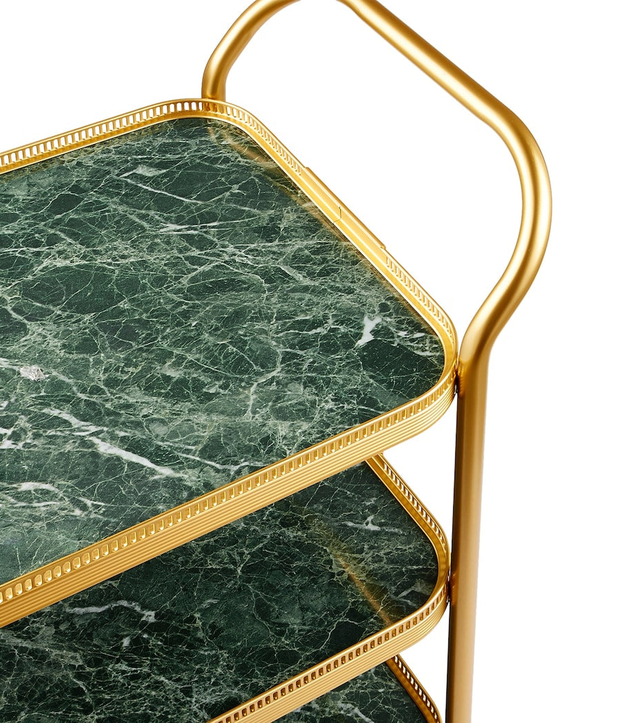 Kaymet Green Marble Three-Tiered Trolley, UK version