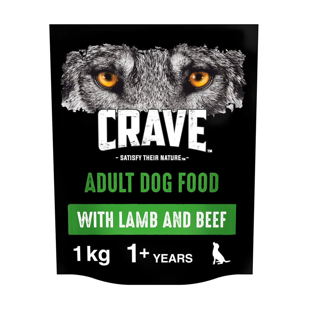 Crave Natural Grain Free Lamb & Beef Adult Complete Dry Dog Food 1kg