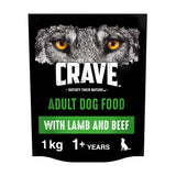 Crave Natural Grain Free Lamb & Beef Adult Complete Dry Dog Food 1kg Advanced nutrition dog food Sainsburys   