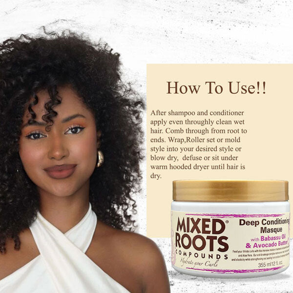 Mixed Roots masque with babassu and avocado 355ml, imported from the UK