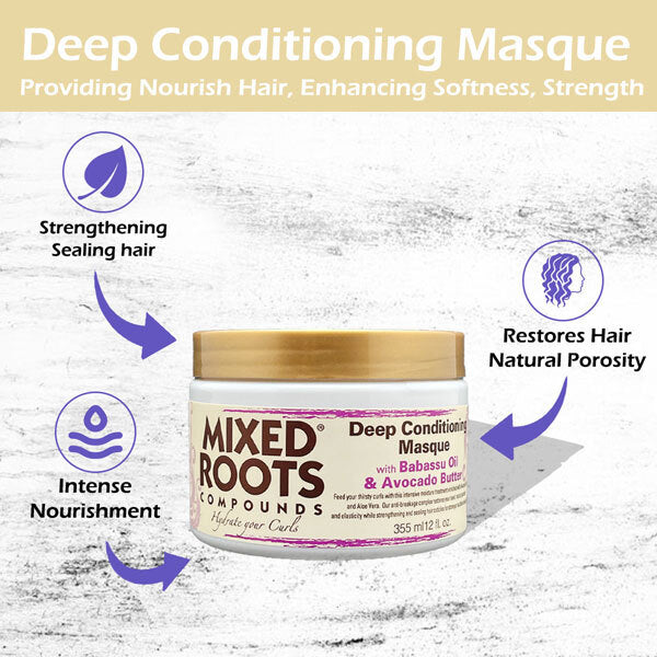 Mixed Roots masque with babassu and avocado 355ml, imported from the UK