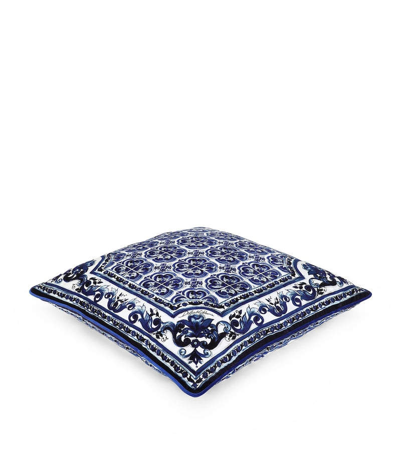 Dolce&Gabbana silk Blu Mediterraneo cushion 60cm x 60cm - British product