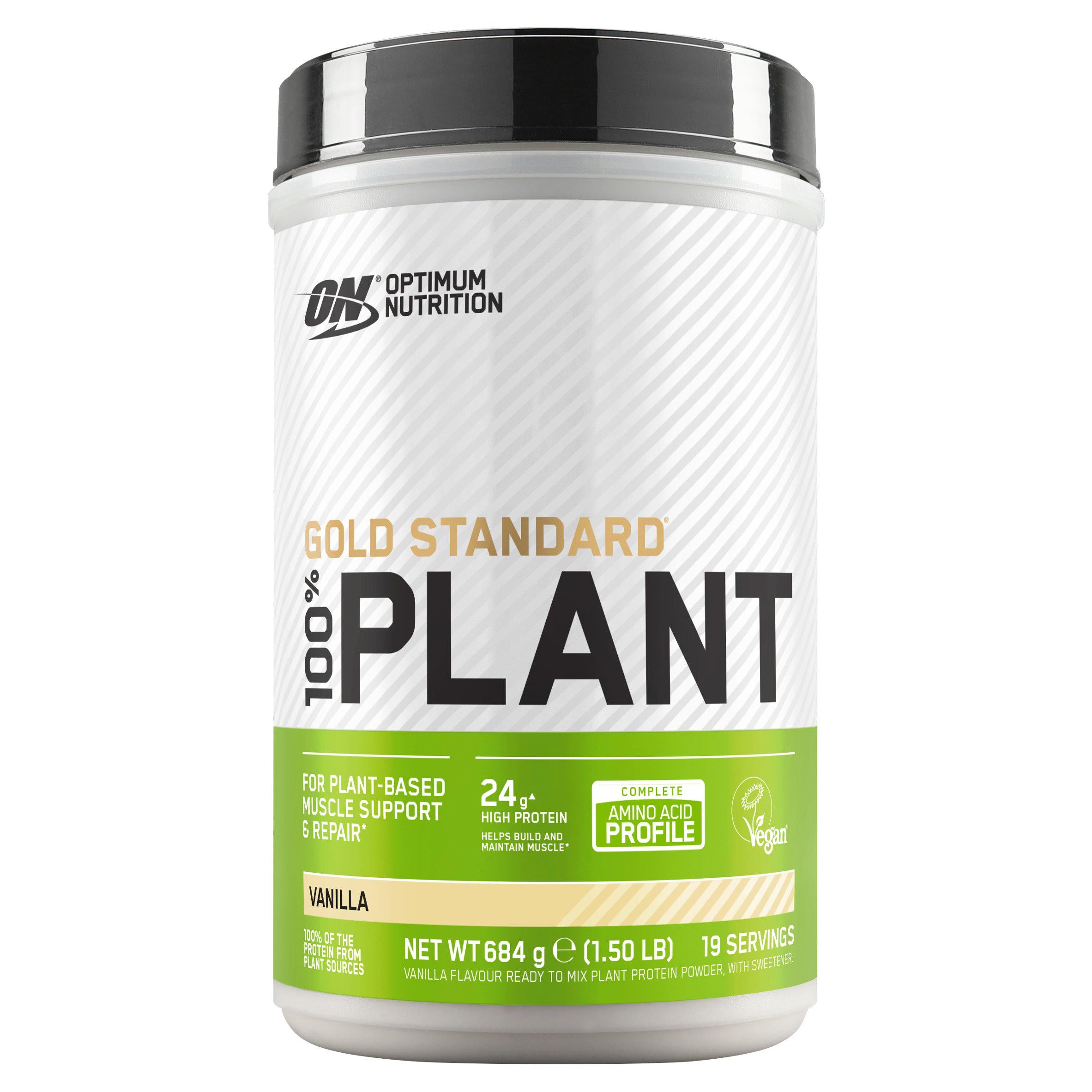 Optimum Nutrition Gold Standard 100% Plant Protein Powder French Vanilla Creme Flavour 21 servings 684g GOODS Sainsburys   