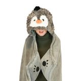 Cozy Noxxiez penguin hooded kids blanket (British brand)