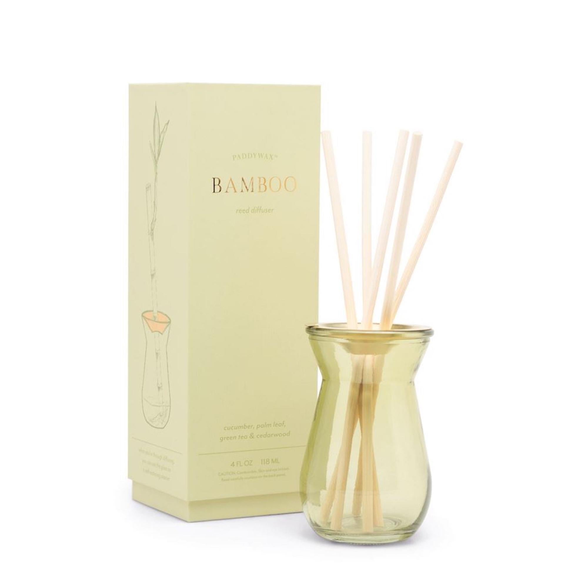 Paddywax 118ml Flora Bulb Glass Diffuser - Sage Green & Bamboo GOODS Sainsburys   