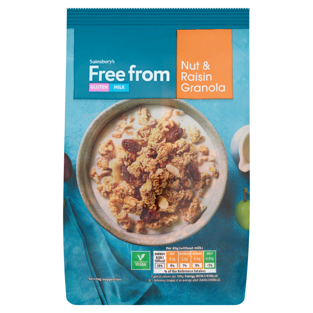 Sainsbury's Free From Nut & Raisin Granola 350g