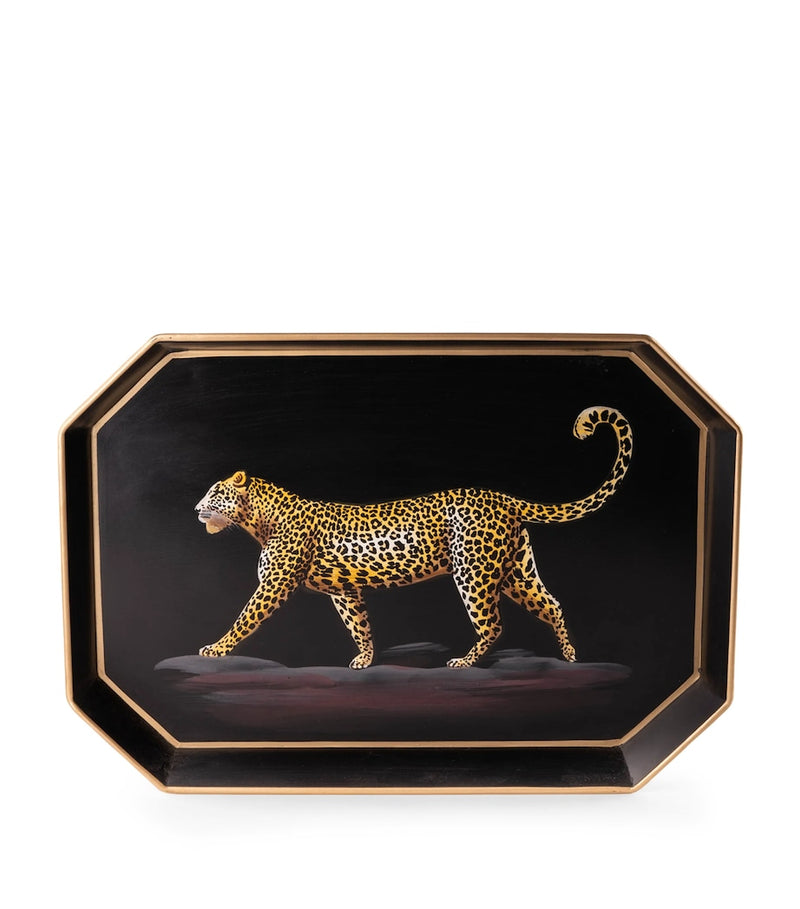 Les Ottomans decorative tray Leopard 43cm x 30cm (British brand)
