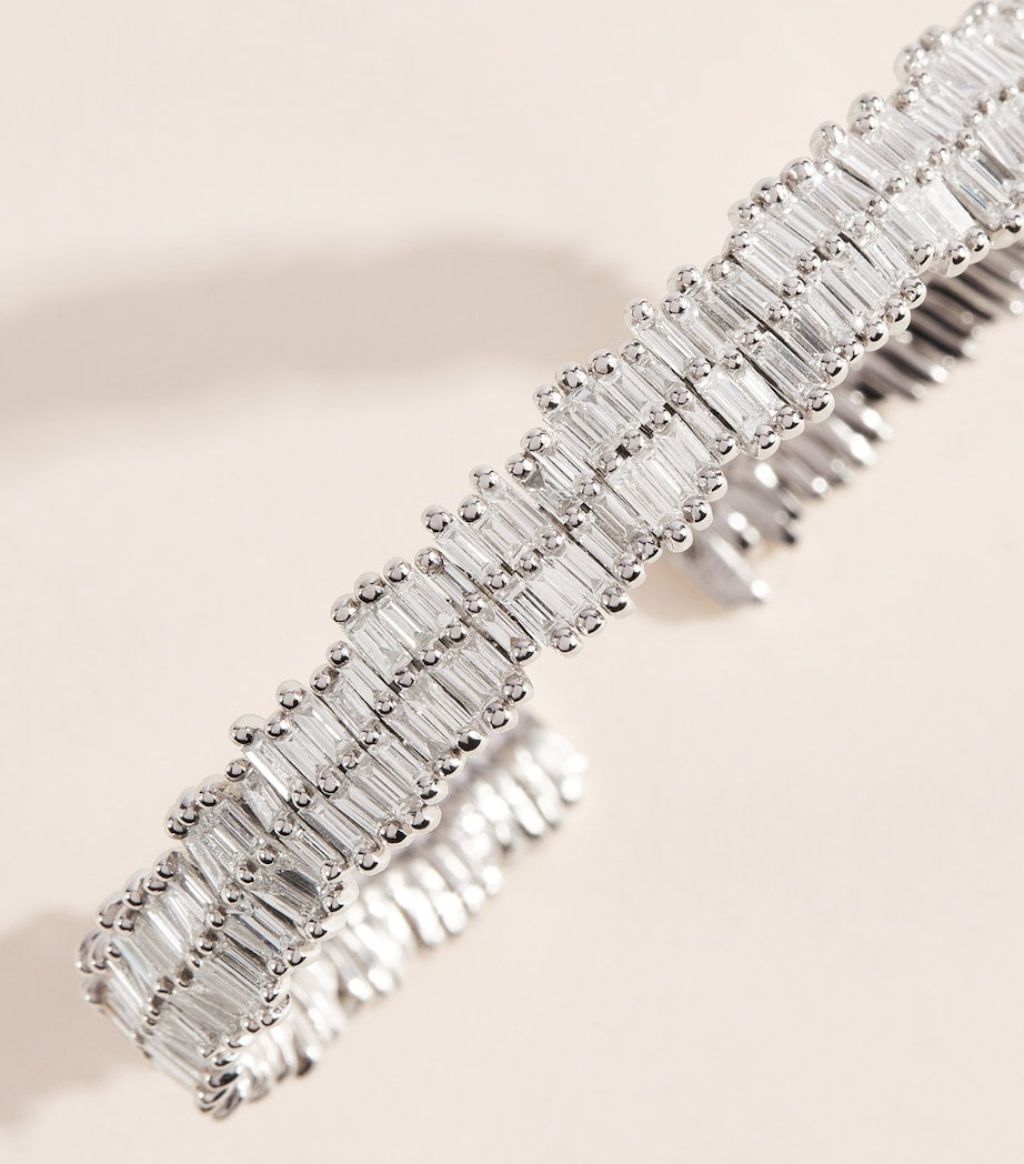 Suzanne Kalan white gold diamond classic bangle (British brand)