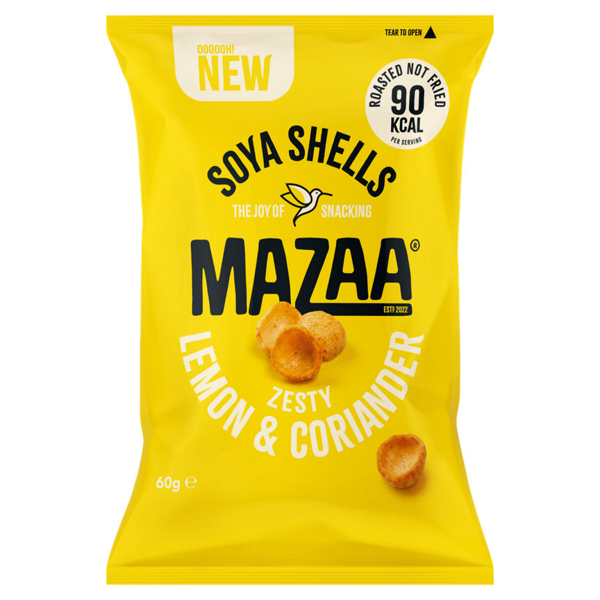 Mazaa Soya Shells Zesty Lemon & Coriander 60g GOODS ASDA   