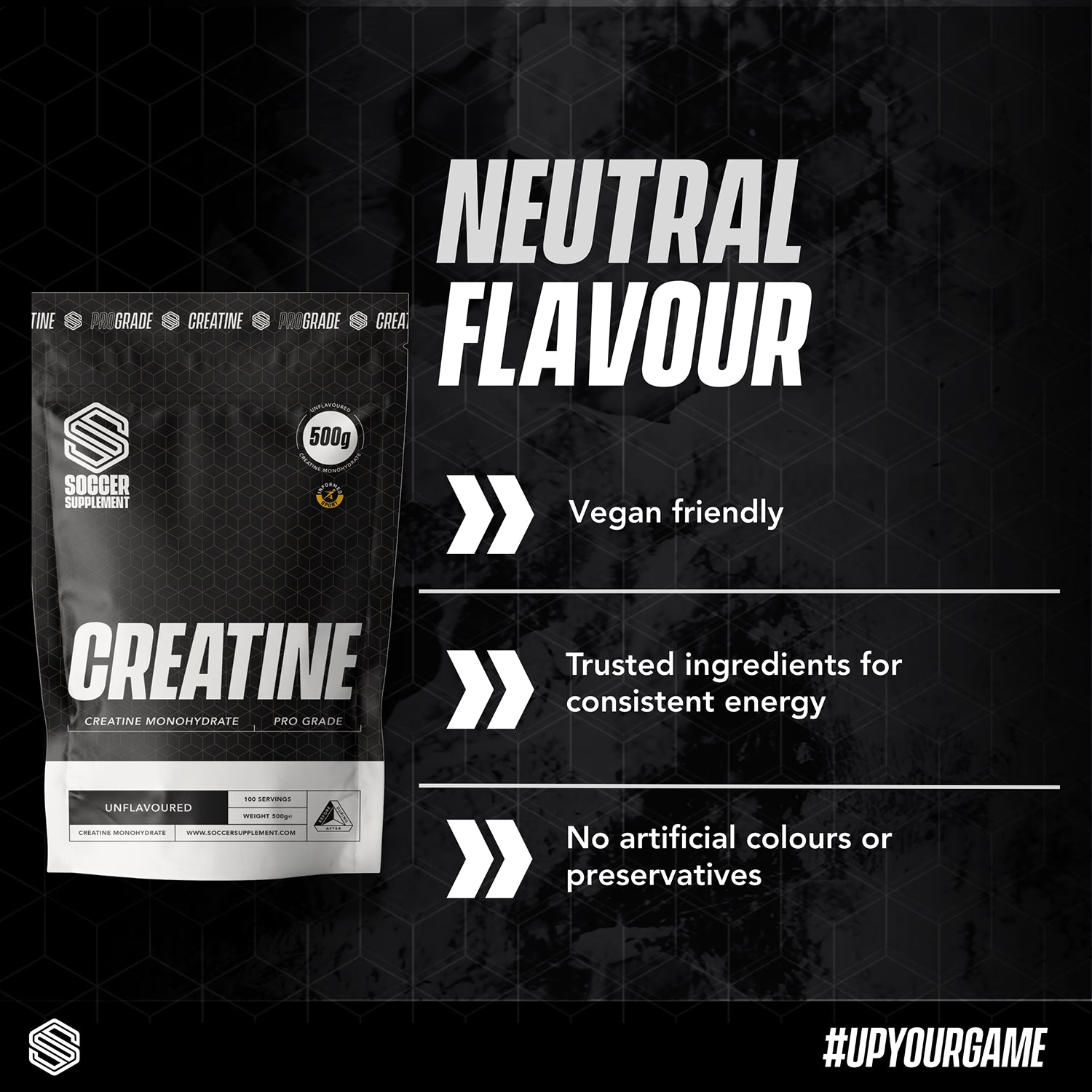 Creatine Monohydrate powder supplement - British product